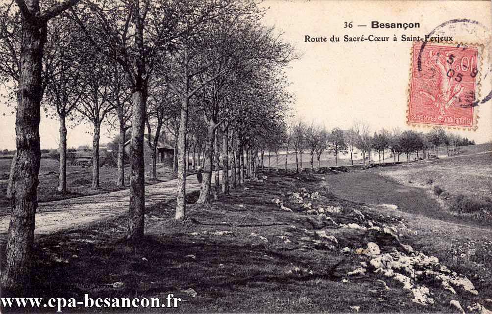 36 - Besançon - Route du Sacré-Cœur à Saint-Ferjeux